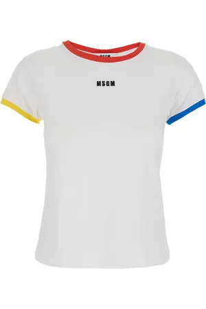 Msgm Dames, Tops, Wit, Maat: M Katoen