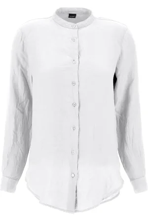 FAY Dames, Blouses & Shirts, Wit, Maat: 2XL Linnen