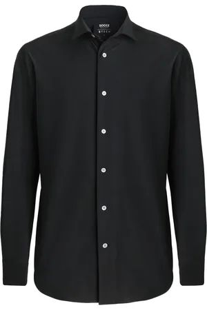 Boggi Milano Heren, Overhemden, Zwart, Maat: M Nylon