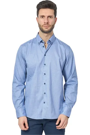Bugatti Heren, Overhemden, Blauw, Maat: XL Katoen