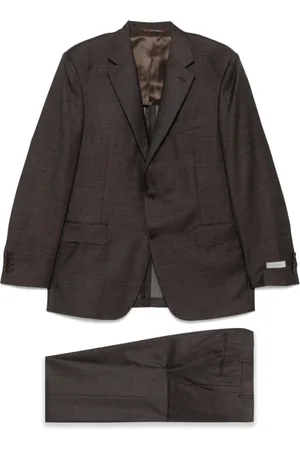 CANALI Heren, Pakken, Bruin, Maat: 3XL