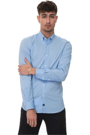 FAY Heren, Overhemden, Blauw, Maat: 4XL Katoen