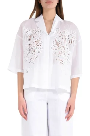 Max Mara Dames, Blouses & Shirts, Wit, Maat: M