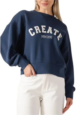 Mos Mosh Dames, Sweatshirts & Hoodies, Blauw, Maat: M
