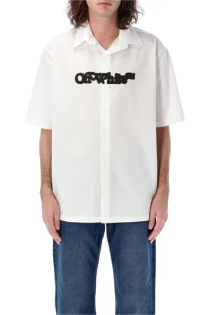 OFF-WHITE Heren, Overhemden, Wit, Maat: S Katoen