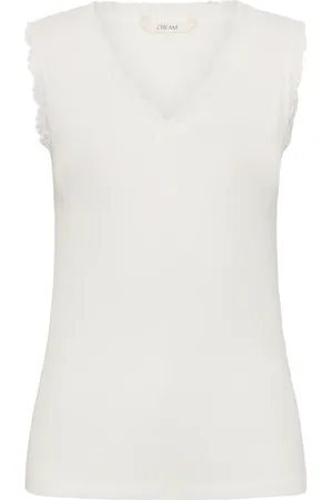 Cream Dames, Tops, Wit, Maat: XL