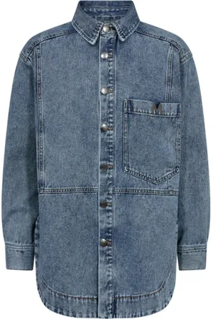 Copenhagen Muse Dames, Blouses & Shirts, Blauw, Maat: XS Denim