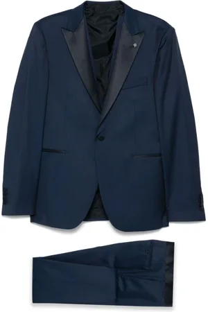 TAGLIATORE Heren, Pakken, Blauw, Maat: L Wol