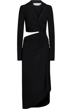 OFF-WHITE Dames, Jurken, Zwart, Maat: S