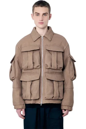 DRIES VAN NOTEN Heren, Jassen, Bruin, Maat: M Katoen