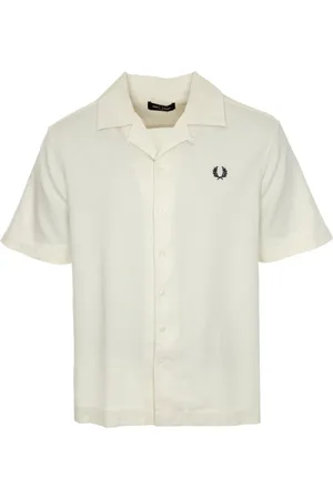 Fred Perry Heren, Overhemden, Wit, Maat: S Piqué