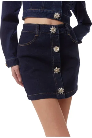 Silvian Heach Dames, Rokken, Blauw, Maat: W24 Denim