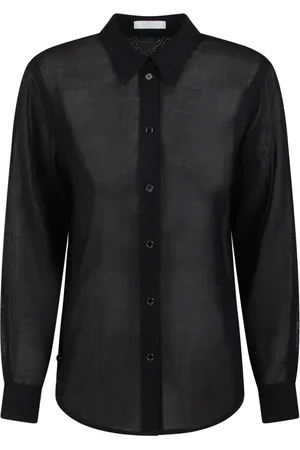 Helmut Lang Dames, Blouses & Shirts, Zwart, Maat: M Wol