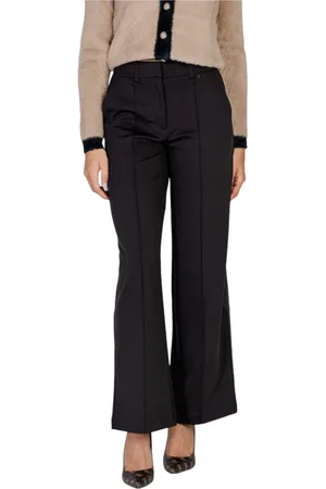 Ichi Dames, Broeken, Zwart, Maat: 2XL Viscose