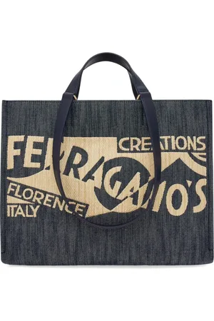 Salvatore Ferragamo Dames, Tassen, Blauw, Maat: ONE Size Denim