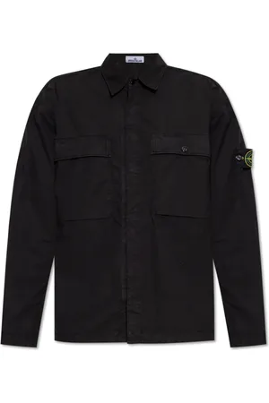 Stone Island Heren, Overhemden, Zwart, Maat: 2XL Katoen