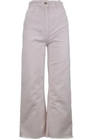 Elisabetta Franchi Dames, Broeken, Roze, Maat: W28 Katoen
