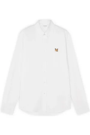 Maison Kitsuné Heren, Overhemden, Wit, Maat: M Katoen
