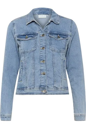 Kaffe Dames, Jassen, Blauw, Maat: 3XL Denim