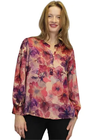 2-Biz Dames, Blouses & Shirts, Veelkleurig, Maat: S Viscose