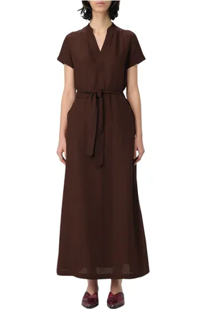 A.P.C. Dames, Jurken, Bruin, Maat: XS Linnen