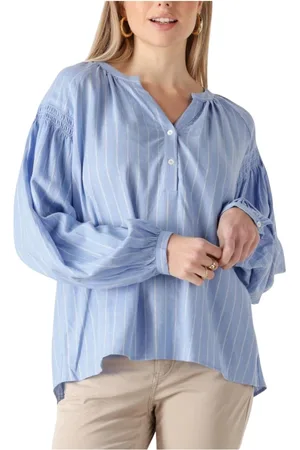 Mos Mosh Dames, Blouses & Shirts, Blauw, Maat: XL