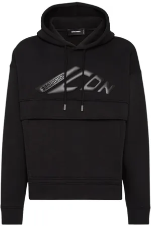 Dsquared2 Heren, Sweatshirts & Hoodies, Zwart, Maat: S Katoen