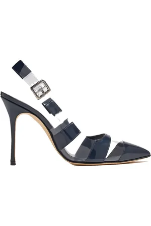 Manolo Blahnik Dames, Schoenen, Blauw, Maat: 36 EU Leer