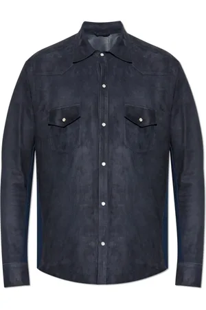 ELEVENTY Heren, Overhemden, Blauw, Maat: XL Suède