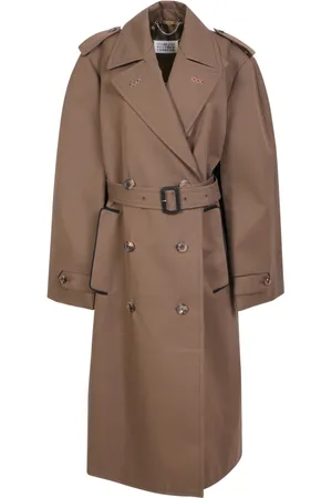 Maison Margiela Dames, Mantels, Bruin, Maat: 2XS Katoen