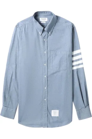 Thom Browne Heren, Overhemden, Blauw, Maat: L Katoen