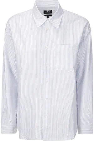 A.P.C. Dames, Blouses & Shirts, Blauw, Maat: S Katoen