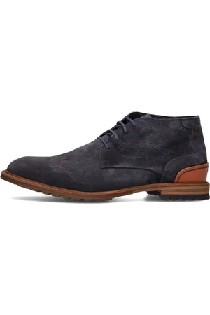 Floris van Bommel Heren, Schoenen, Blauw, Maat: 46 EU Suède