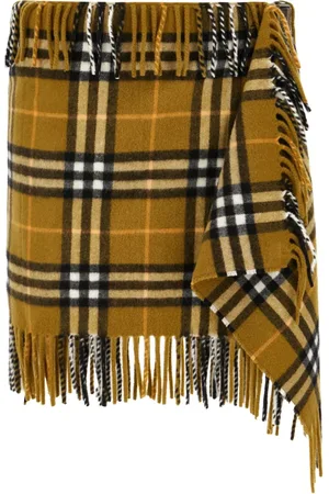 Burberry Dames, Rokken, Groen, Maat: L Wol