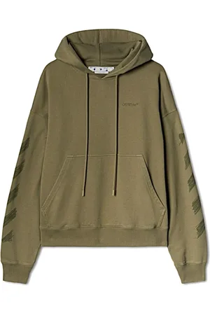 OFF-WHITE Heren, Sweatshirts & Hoodies, Groen, Maat: XS Katoen