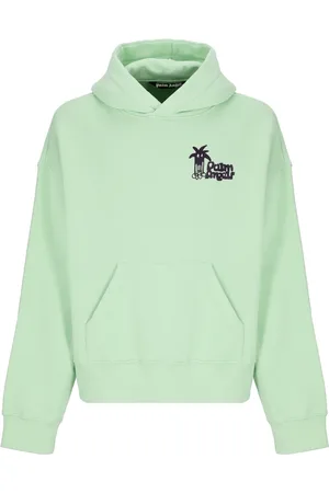 Palm Angels Heren, Sweatshirts & Hoodies, Groen, Maat: M Katoen