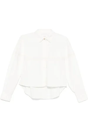 Frame Dames, Blouses & Shirts, Wit, Maat: XS Katoen