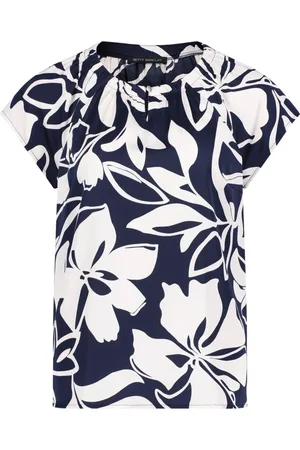 Betty Barclay Dames, Blouses & Shirts, Blauw, Maat: 4XL