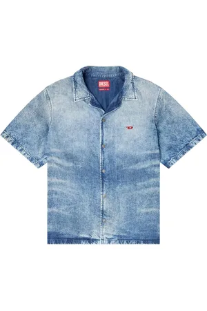 Diesel Heren, Overhemden, Blauw, Maat: XL Denim