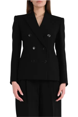 Max Mara Dames, Jassen, Zwart, Maat: S Leer