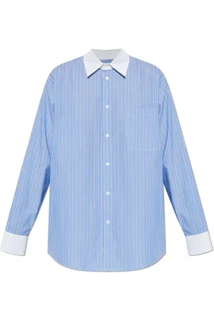 Marni Dames, Blouses & Shirts, Blauw, Maat: S Katoen