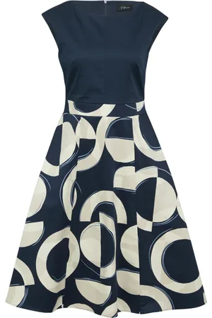 QS by s.Oliver Dames, Jurken, Blauw, Maat: XL Katoen