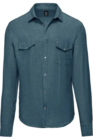 Bomboogie Heren, Overhemden, Blauw, Maat: 2XL Katoen