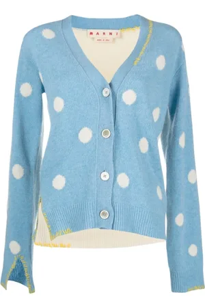 Marni Dames, Truien, Blauw, Maat: XS Wol