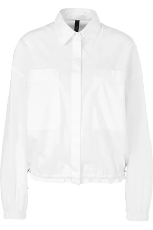 Marc Cain Dames, Blouses & Shirts, Wit, Maat: L Katoen