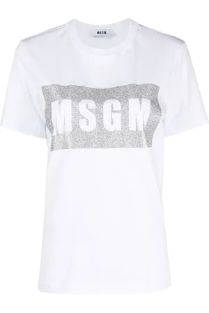 Msgm Dames, Tops, Wit, Maat: S Katoen