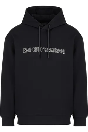 Emporio Armani Heren, Sweatshirts & Hoodies, Zwart, Maat: XS Katoen