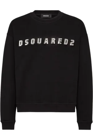Dsquared2 Heren, Sweatshirts & Hoodies, Zwart, Maat: S Katoen