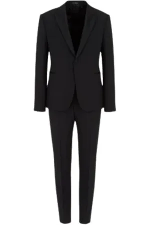 Emporio Armani Heren, Pakken, Zwart, Maat: XL Zijde