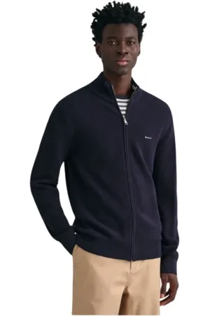 GANT Heren, Truien, Blauw, Maat: L Katoen